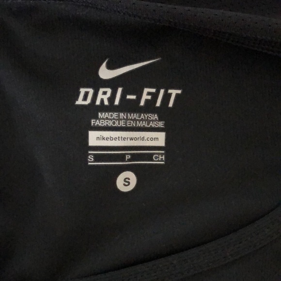 🌹Nike Dri - Fit black workout top Sz S - Picture 4 of 4